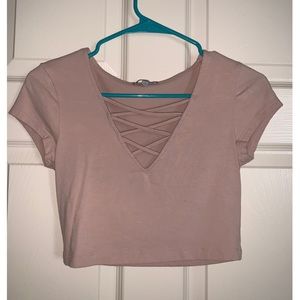 Blush color crop top